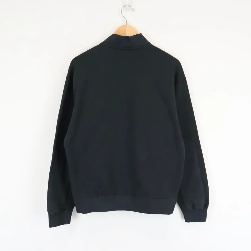 American Giant Men's Heavyweight Cotton Fleece Bomber Jacket Black Size Small